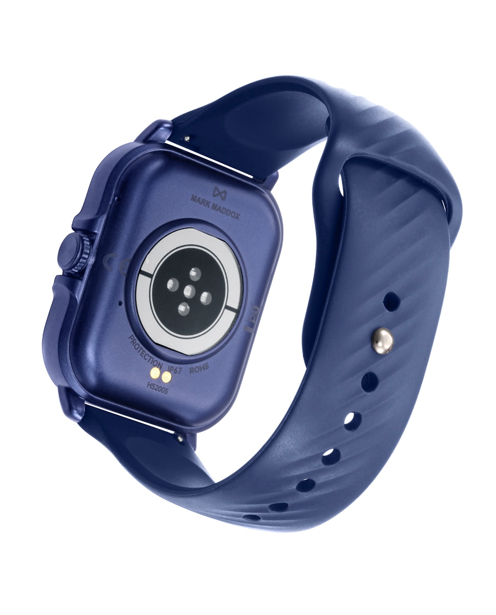 Smartwatch Smart Caixa de Policarbonato e Bracelete de Silicone em Azul Azul / Cinzento-2