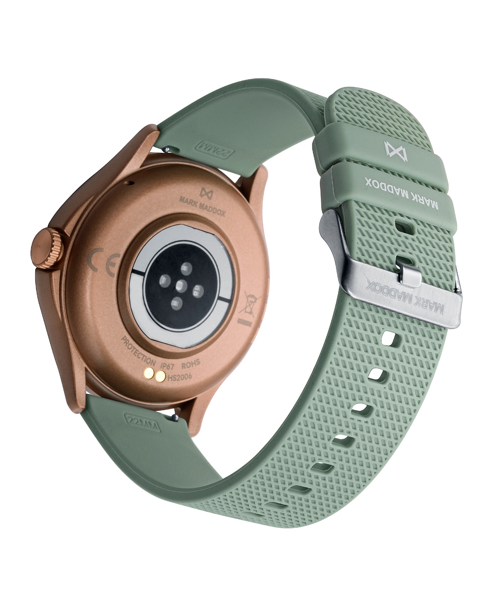 Smartwatch Smart com Caixa de Policarbonato e Bracelete de Silicone em Verde Rosa / Verde-2