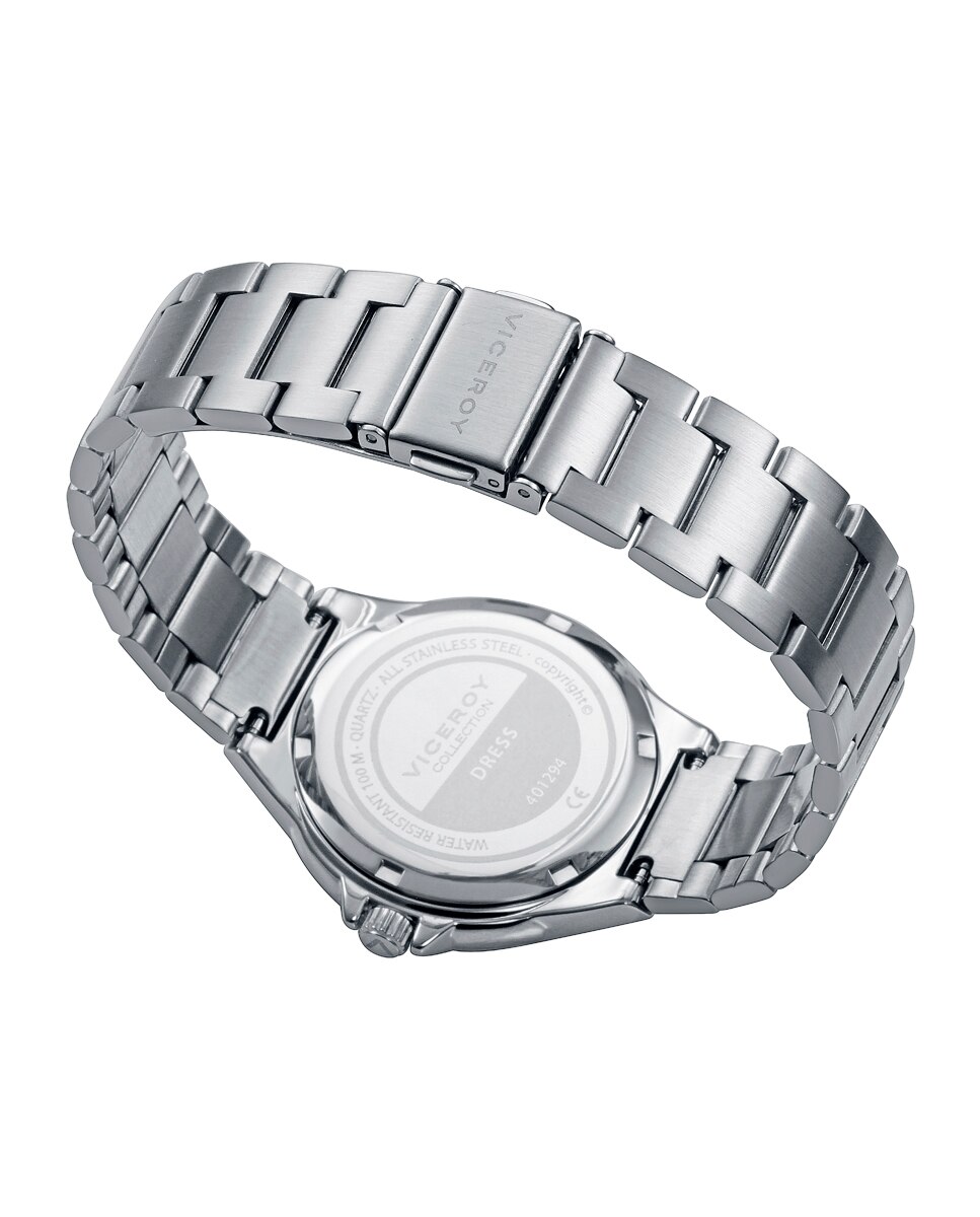 Relógio Analógico Dress com Caixa e Bracelete de Aço Preto / Alumínio-2