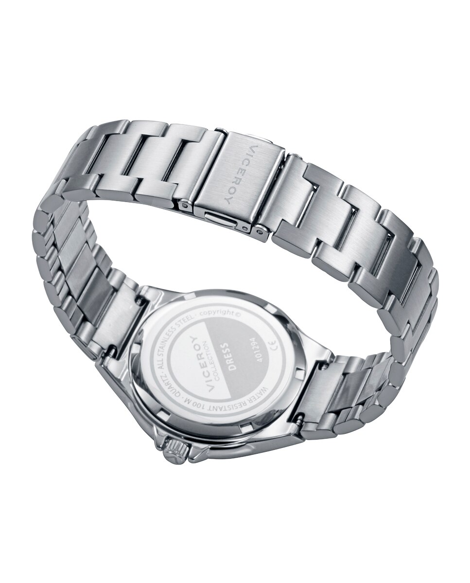 Relógio Analógico Dress com Caixa e Bracelete de Aço Prata-2