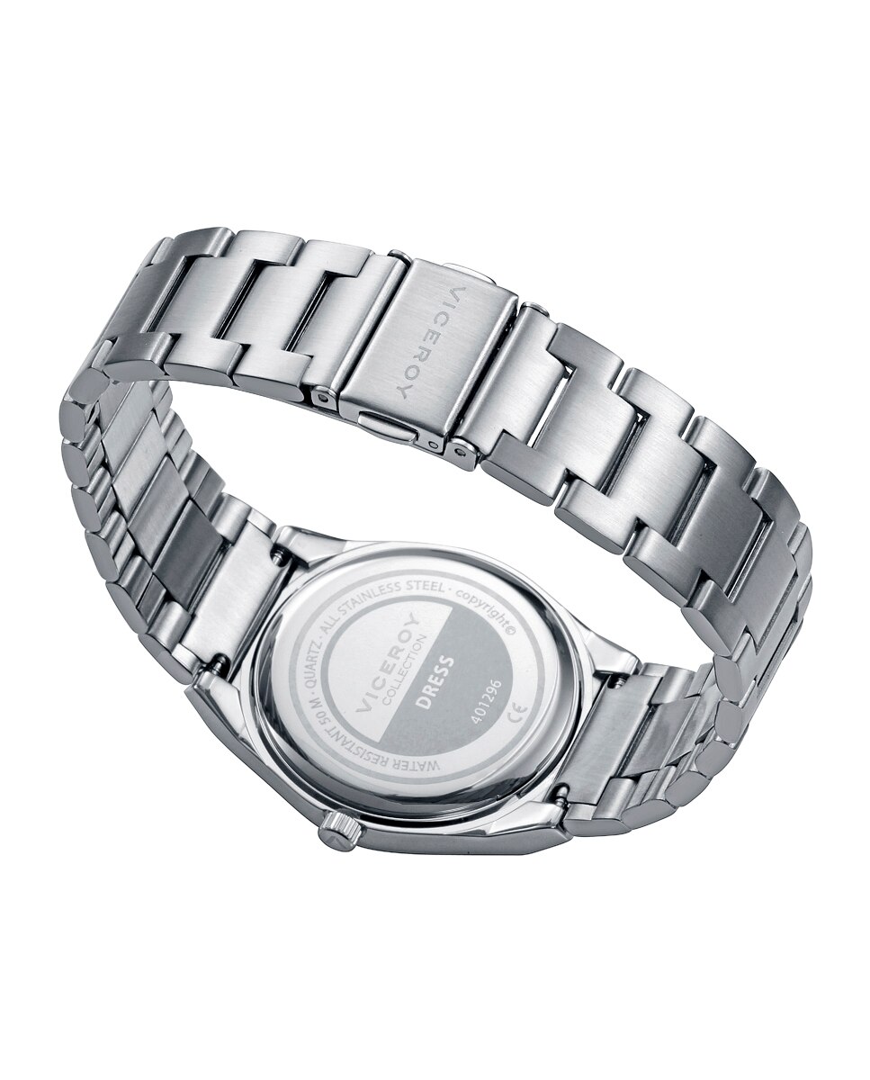 Relógio Analógico Dress com Caixa e Bracelete de Aço Prata-2