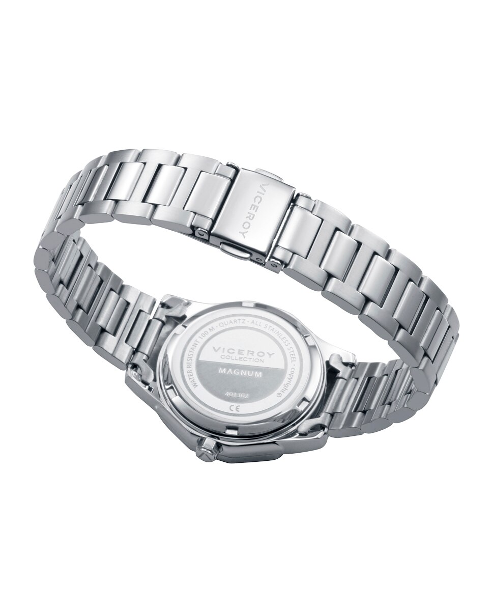 Relógio Analógico Magnum com Caixa e Bracelete de Aço Rosa-2