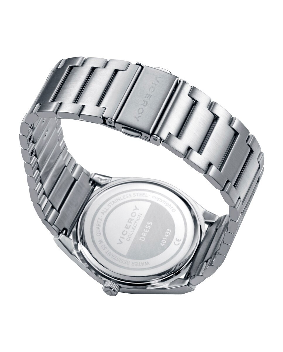 Relógio Analógico Dress com Caixa e Bracelete de Aço Cinzento-2