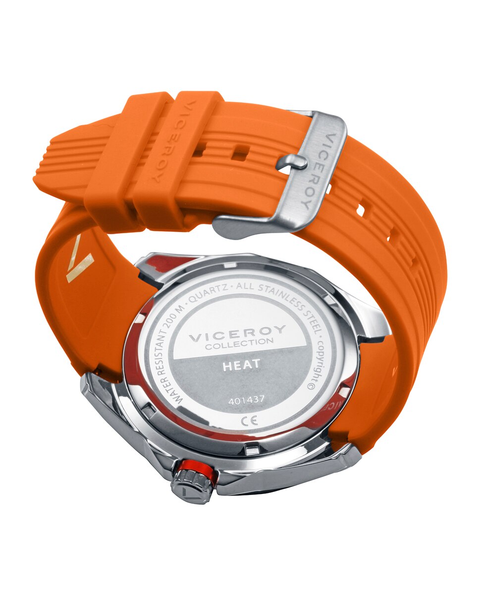 Relógio Analógico Heat com Caixa Bicolor de Aço e Ip em Preto e Bracelete de Aço Preto-2