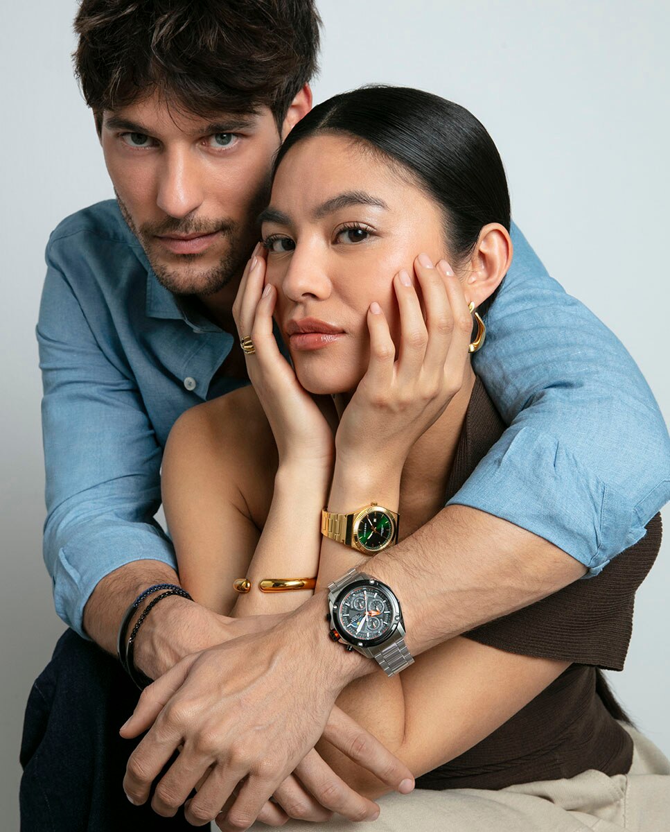 Relógio Analógico Heat com Caixa Bicolor de Aço e Ip Preto e Bracelete de Aço Cinzento-4