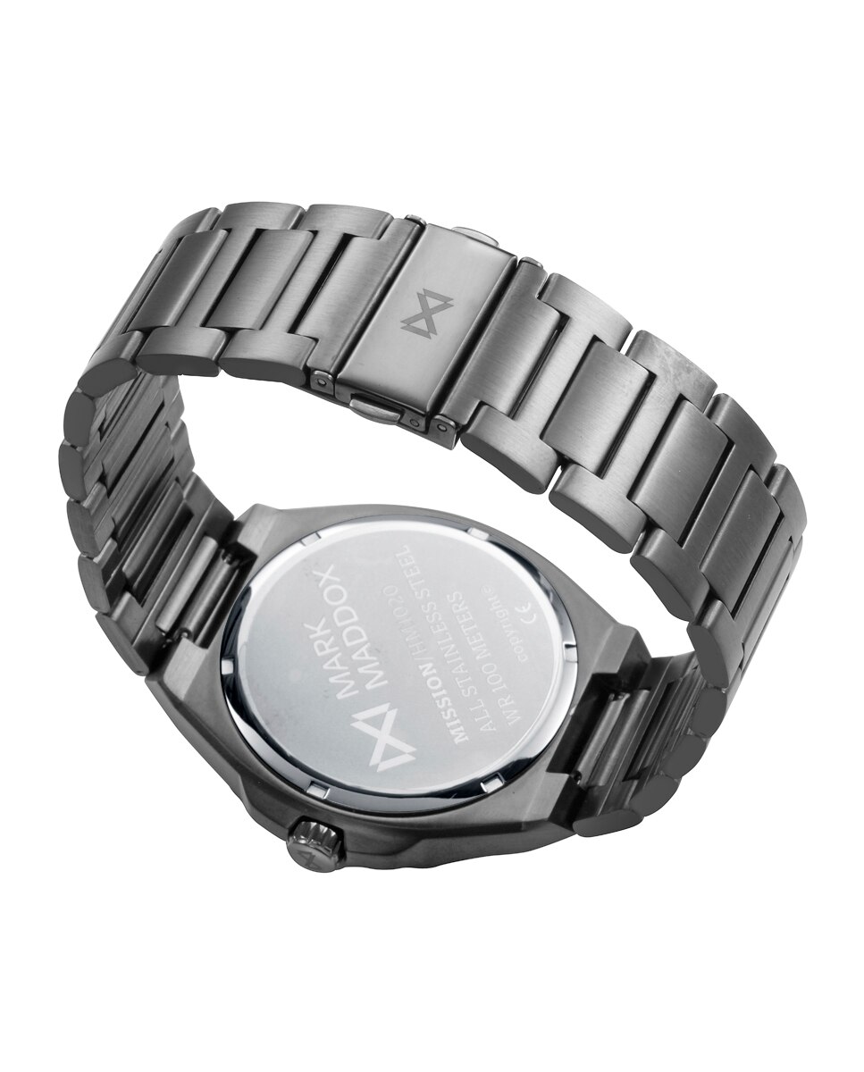 Relógio Analógico com Caixa e Bracelete de Aço Ip em Cinzento Cinzento-2