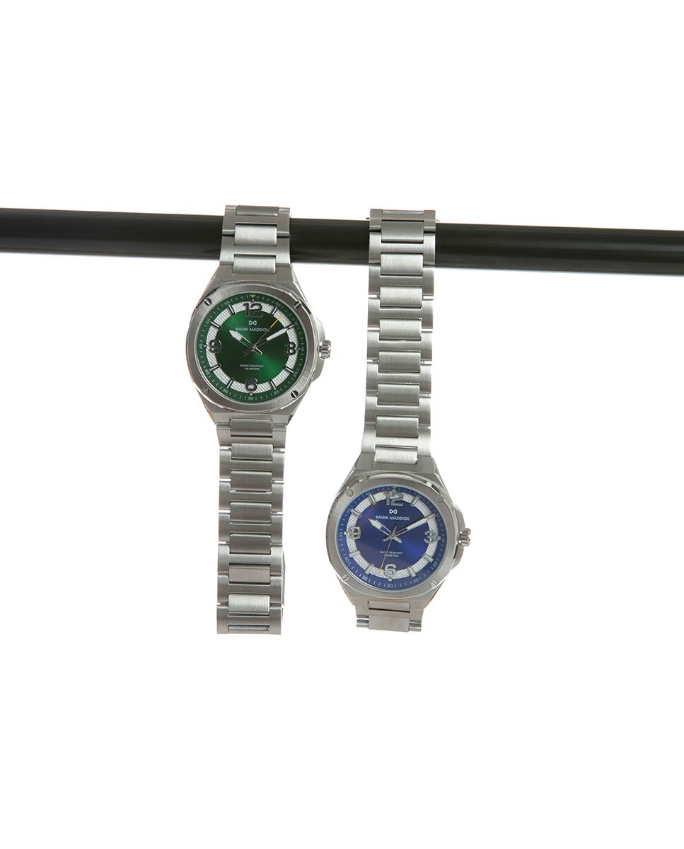 Relógio Analógico com Caixa e Bracelete de Aço Prata-4