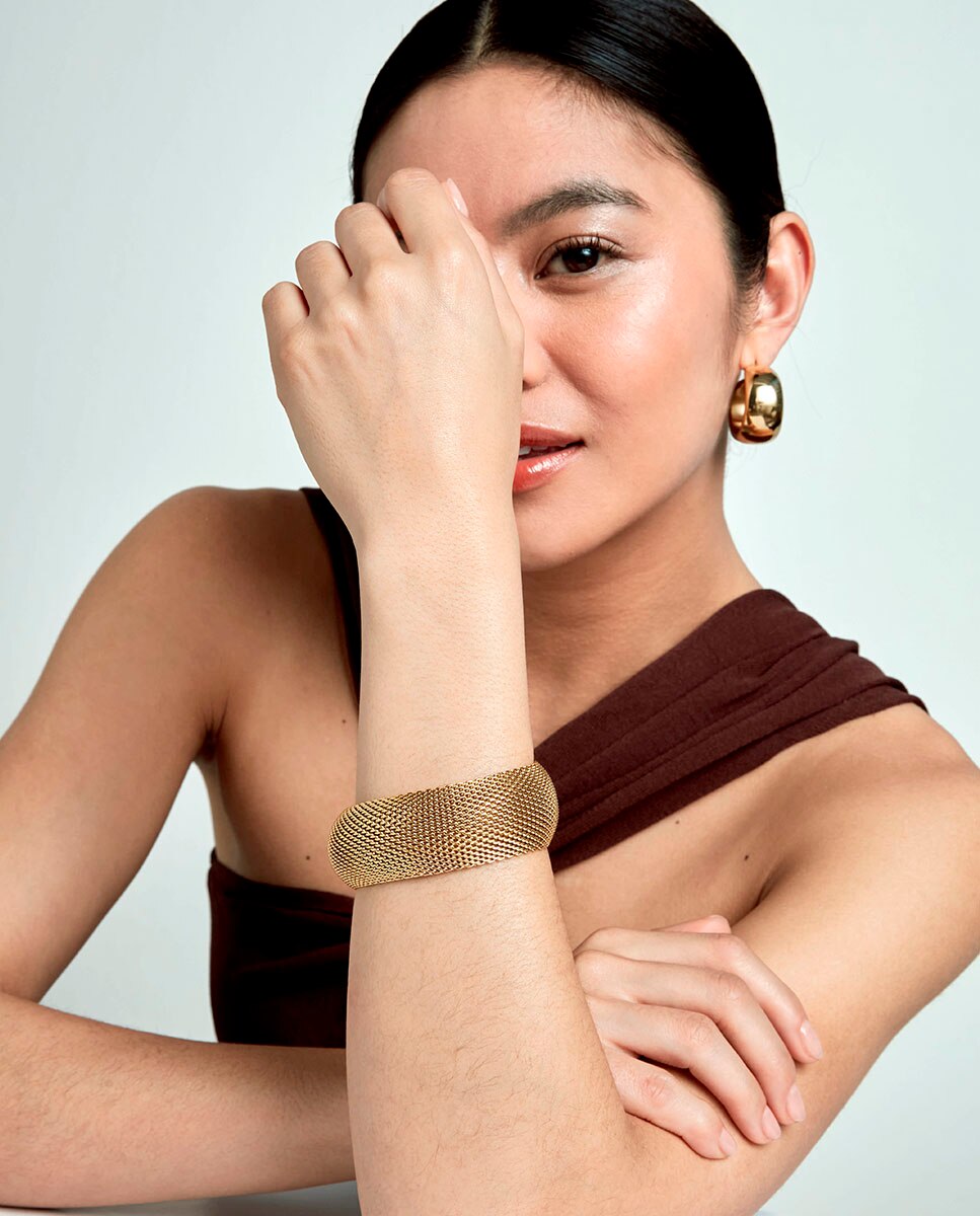 Pulseira de Aço Ip Dourado Esterilla Dourado-3