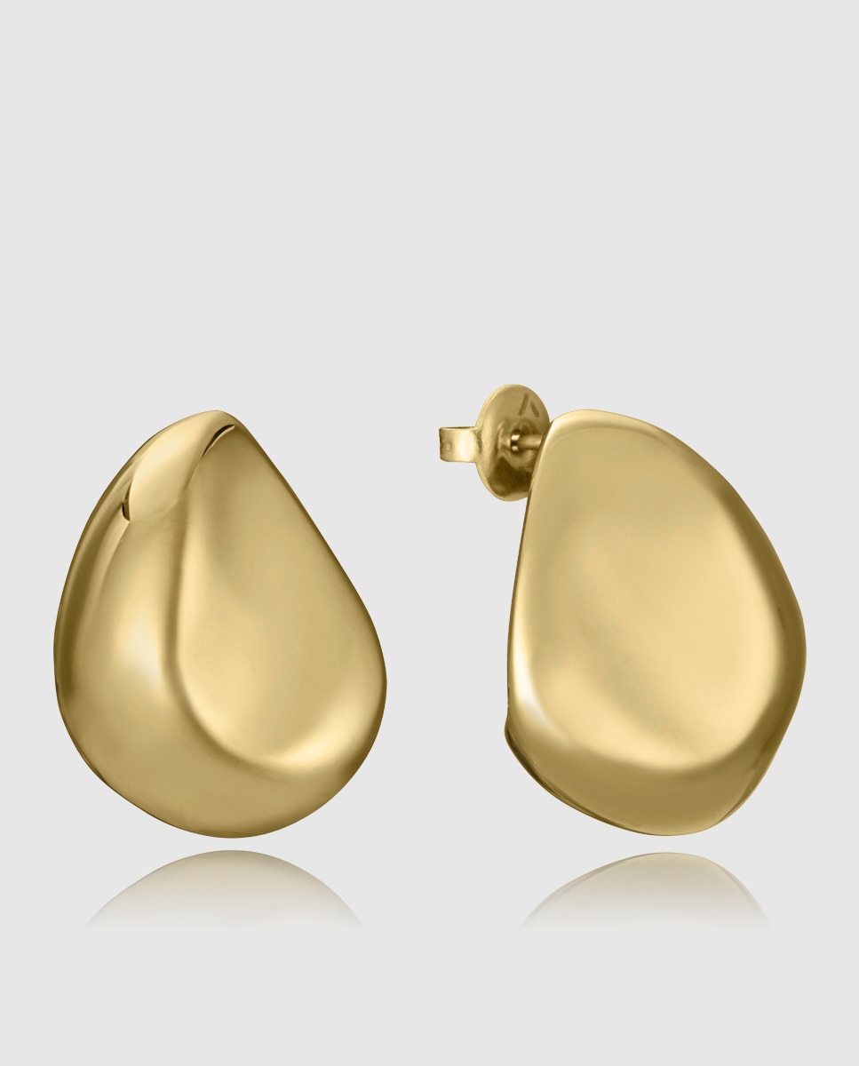 Brincos de Aço Ip Dourado Volume Dourado-1