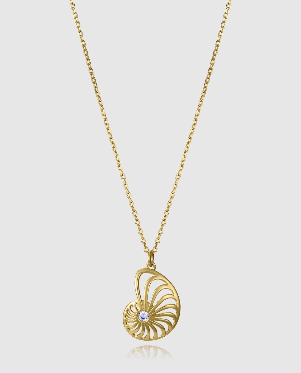 Corrente com Pendentes de Prata de Primeira Lei com Banho de Ouro Dourado-1