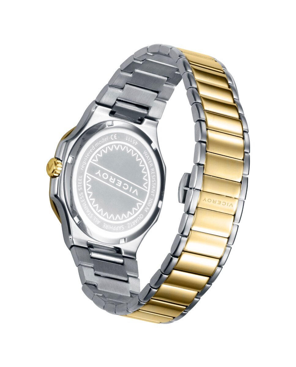 Relógio Analógico Coleção Laura Escanes com Caixa Bicolor de Aço e Ip Dourado e Bracelete Bicolor de Aço e Ip Dourado Dourado-2