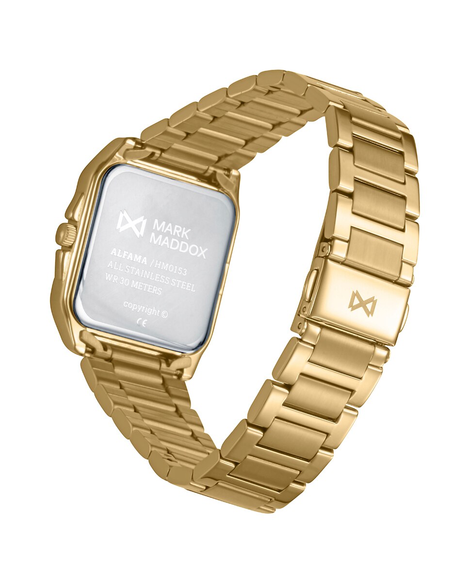 Relógio Analógico com Caixa e Bracelete de Aço Ip Dourado Dourado-2