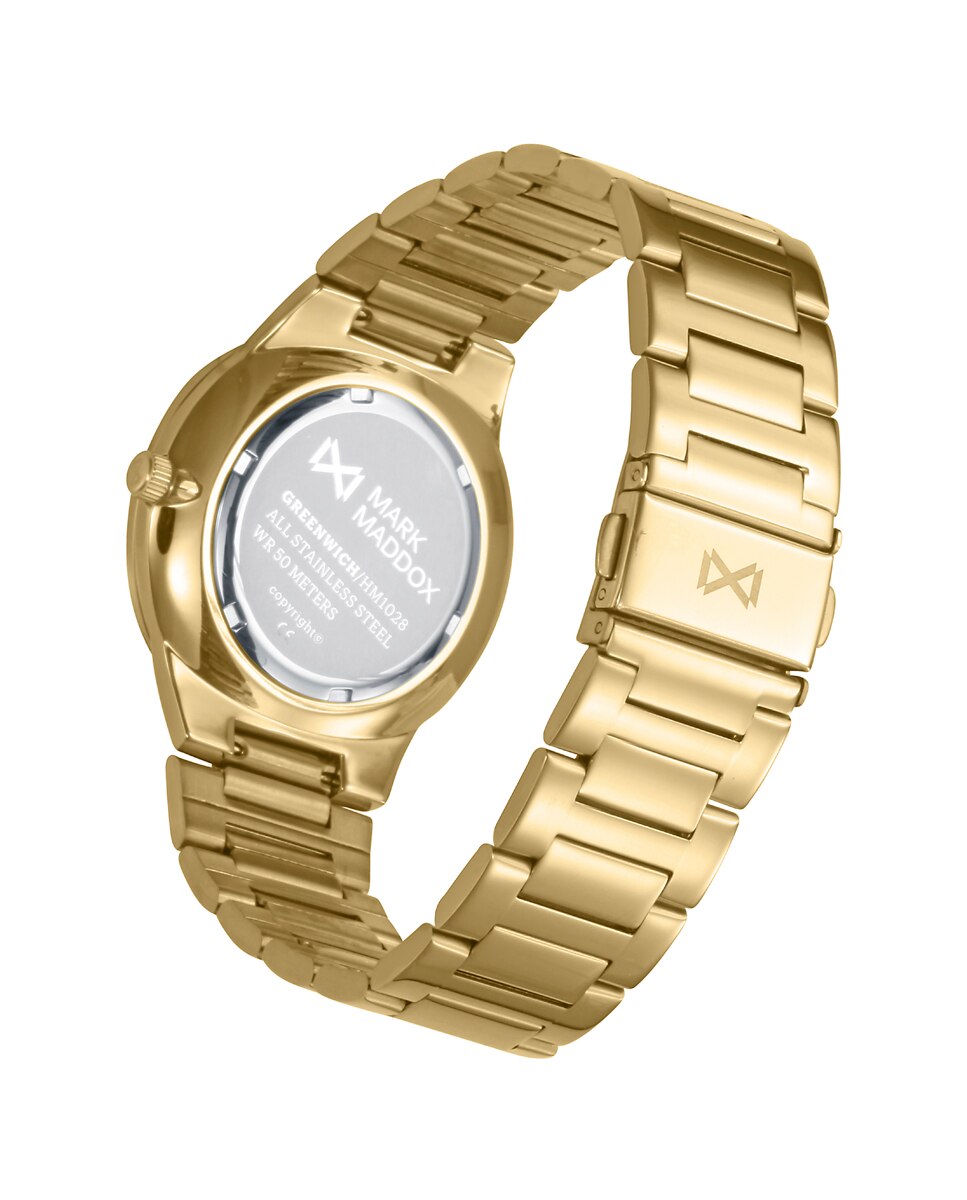 Relógio Analógico com Caixa e Bracelete de Aço Ip Dourado Dourado-2