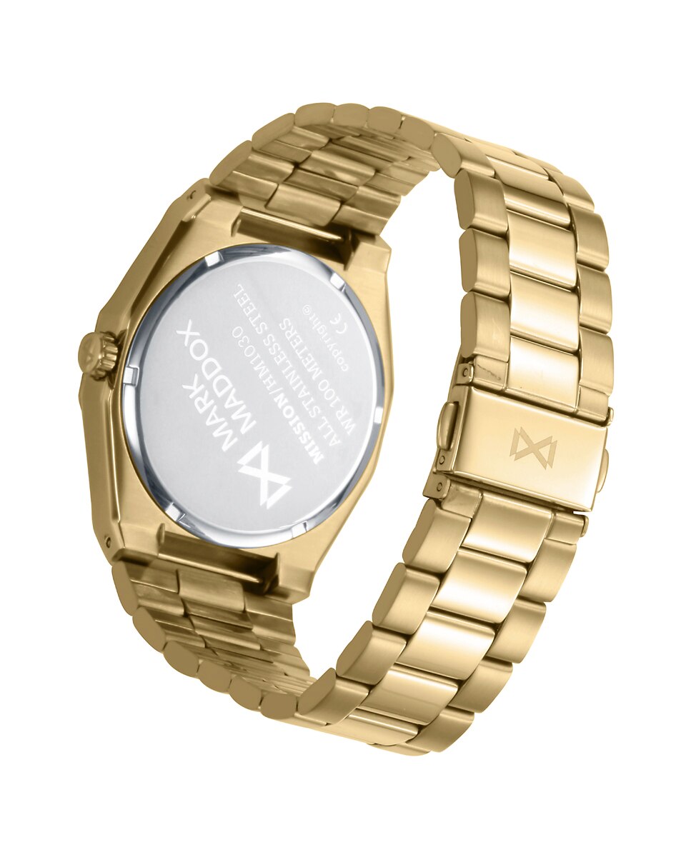 Relógio Analógico com Caixa e Bracelete de Aço Ip Dourado Dourado-2