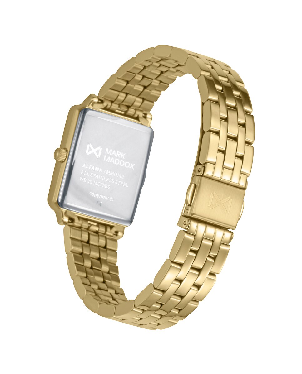 Relógio Analógico com Caixa e Bracelete de Aço Ip Dourado Dourado-2