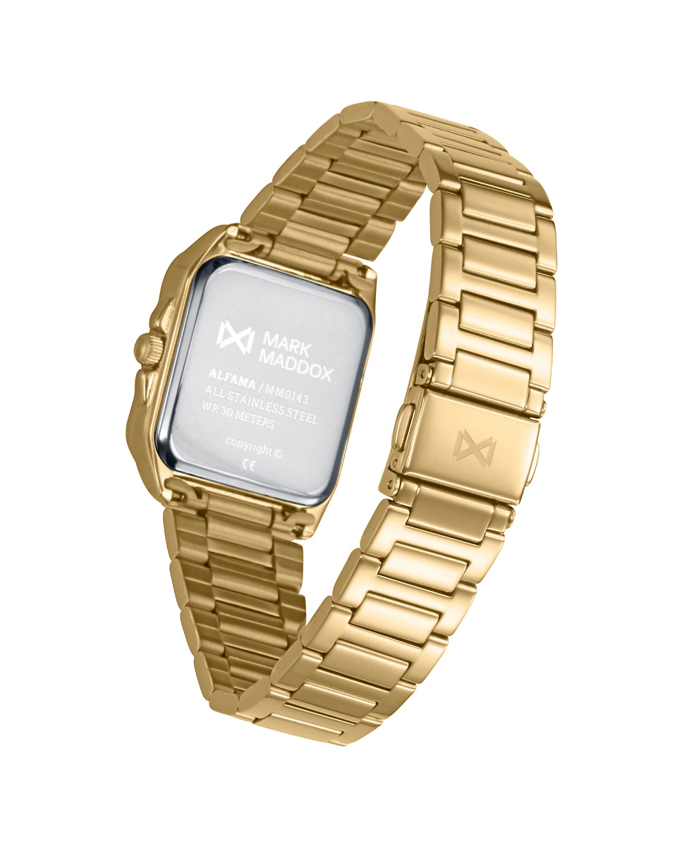 Relógio Analógico com Caixa e Bracelete de Aço Ip Dourado Dourado-2