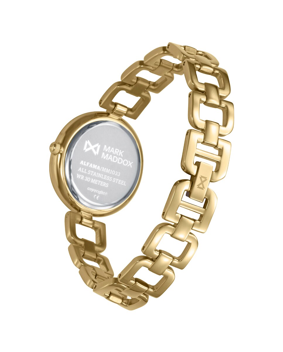 Relógio Analógico com Caixa e Bracelete de Aço Ip Dourado Dourado-2