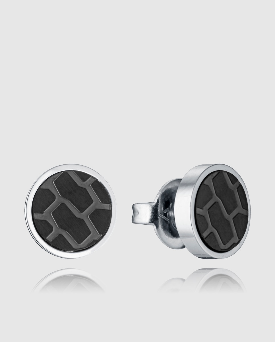Brincos Heat de Aço Ip Preto Preto / Crómio-1