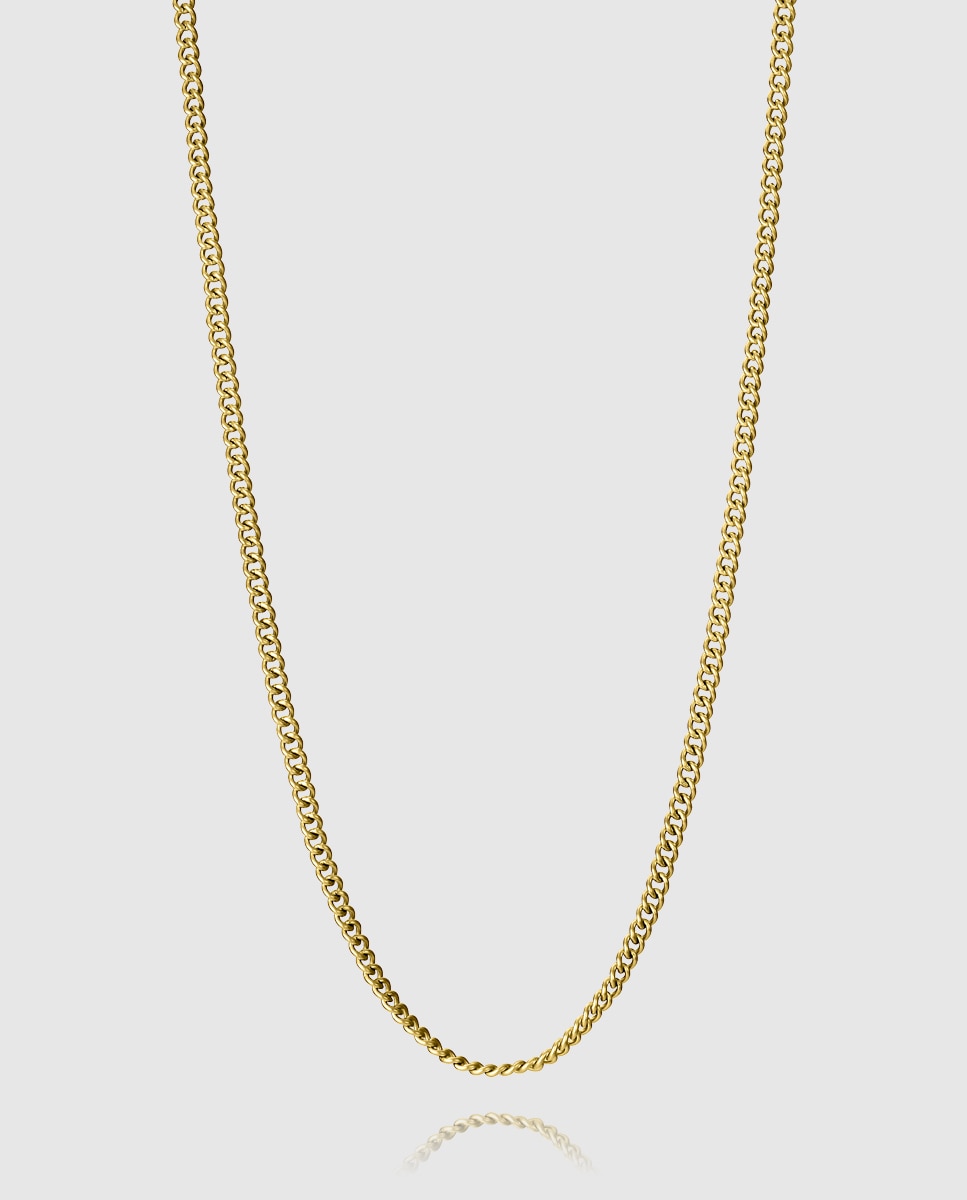 Colar Magnun de Aço Ip Dourado com Corrente Dourado-1