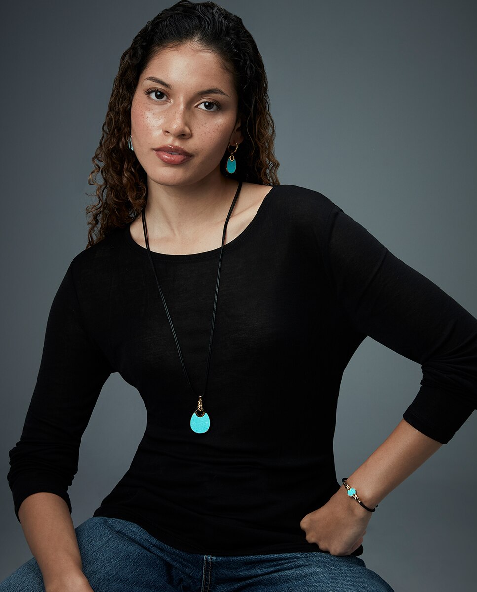 Pulseira Chic de Aço Ip Dourado e Cordão Preto com Placa Reversível Multicolor-3