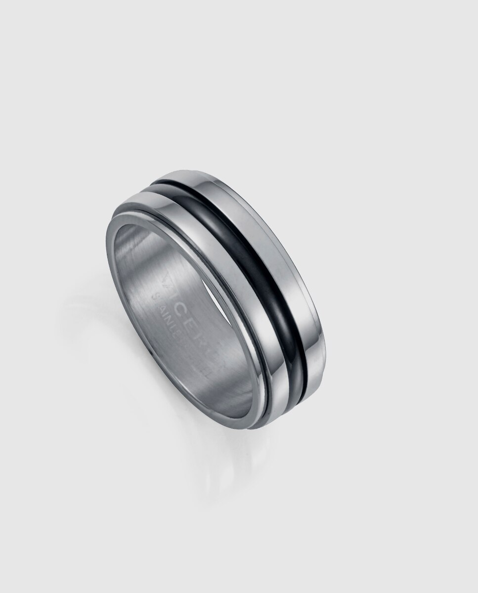 Imagem 0 de Anel Magnun de Aço e Ip Preto Rotativo