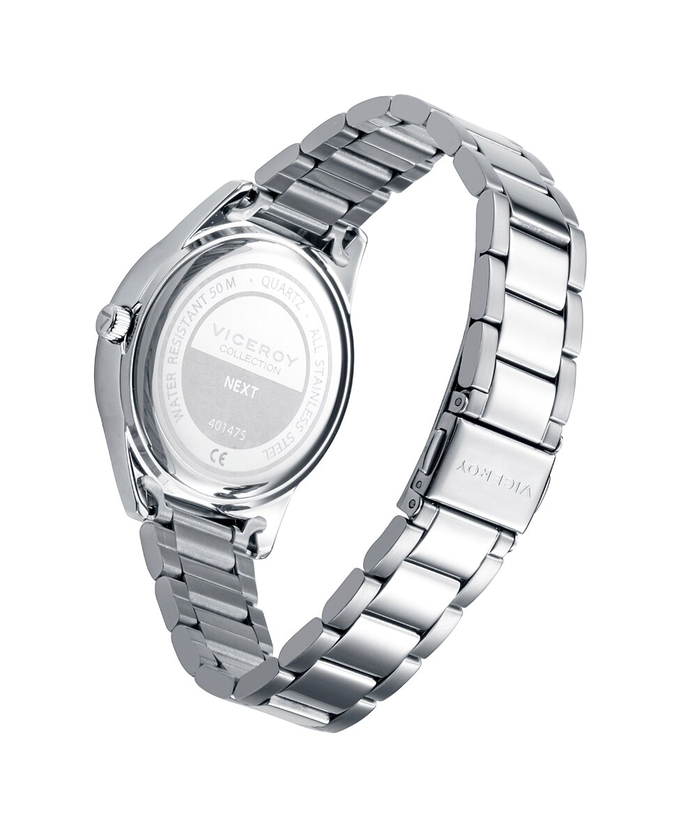 Relógio Infantil Caixa e Bracelete de Aço com Pulseira de Oferta Prateado-2