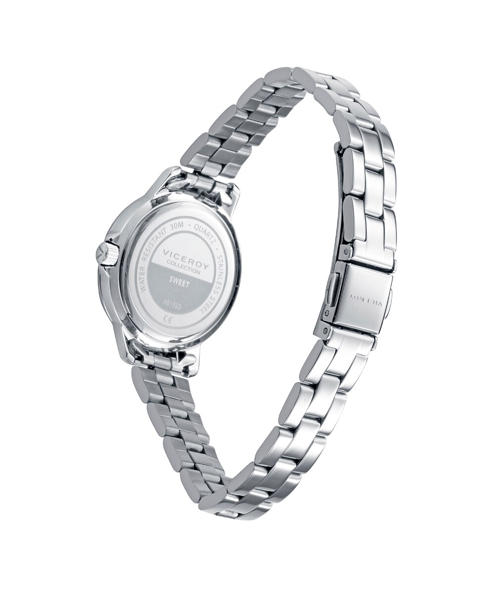 Relógio Infantil Caixa e Bracelete de Aço com Pulseira de Oferta Prateado-2