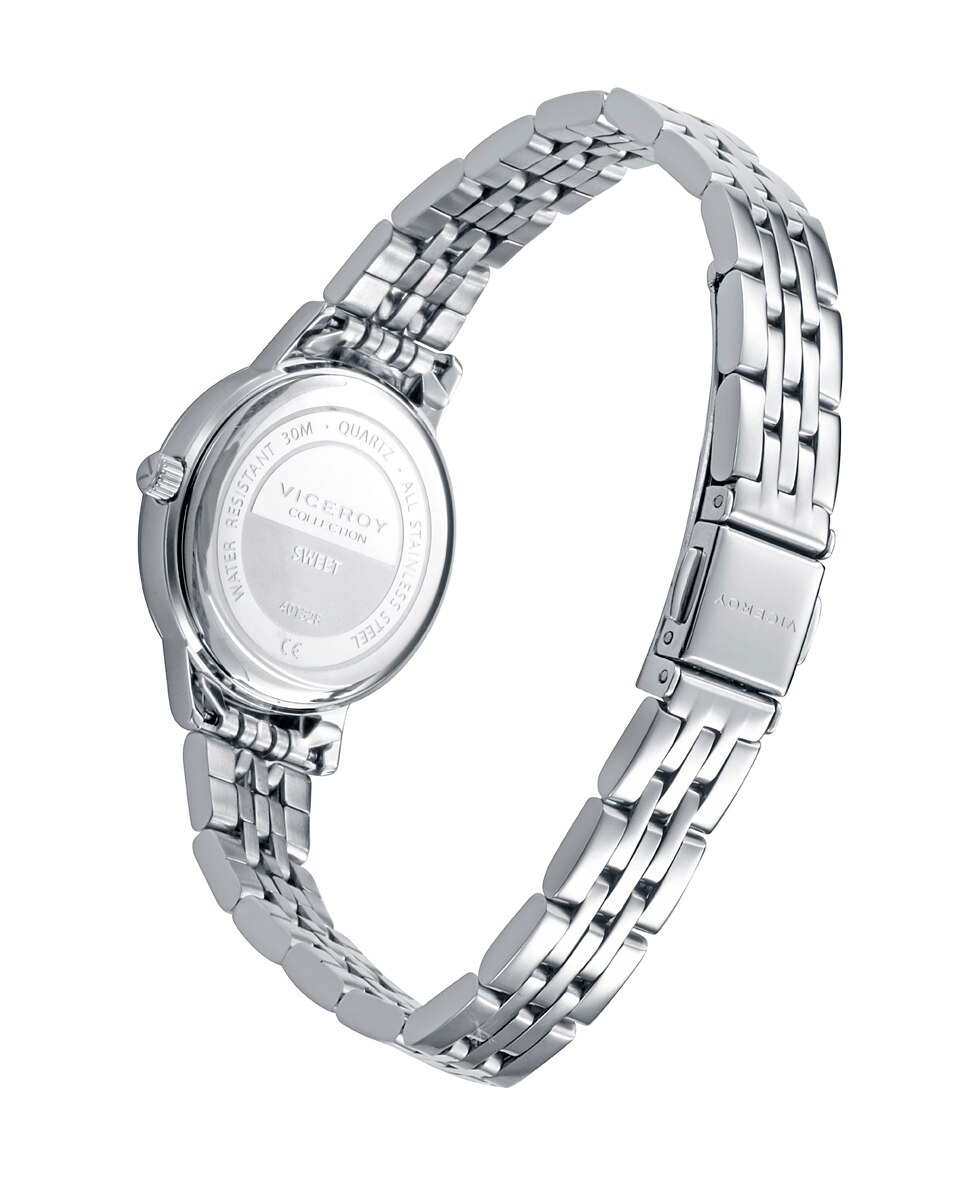 Relógio Infantil Caixa e Bracelete de Aço com Pulseira de Oferta Prateado-2