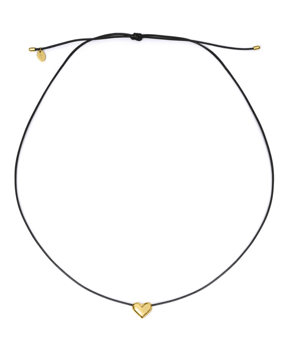 Imagem 0 de Colar de Prata de Primeira Lei com Banho de Ouro e Motivo de Coração