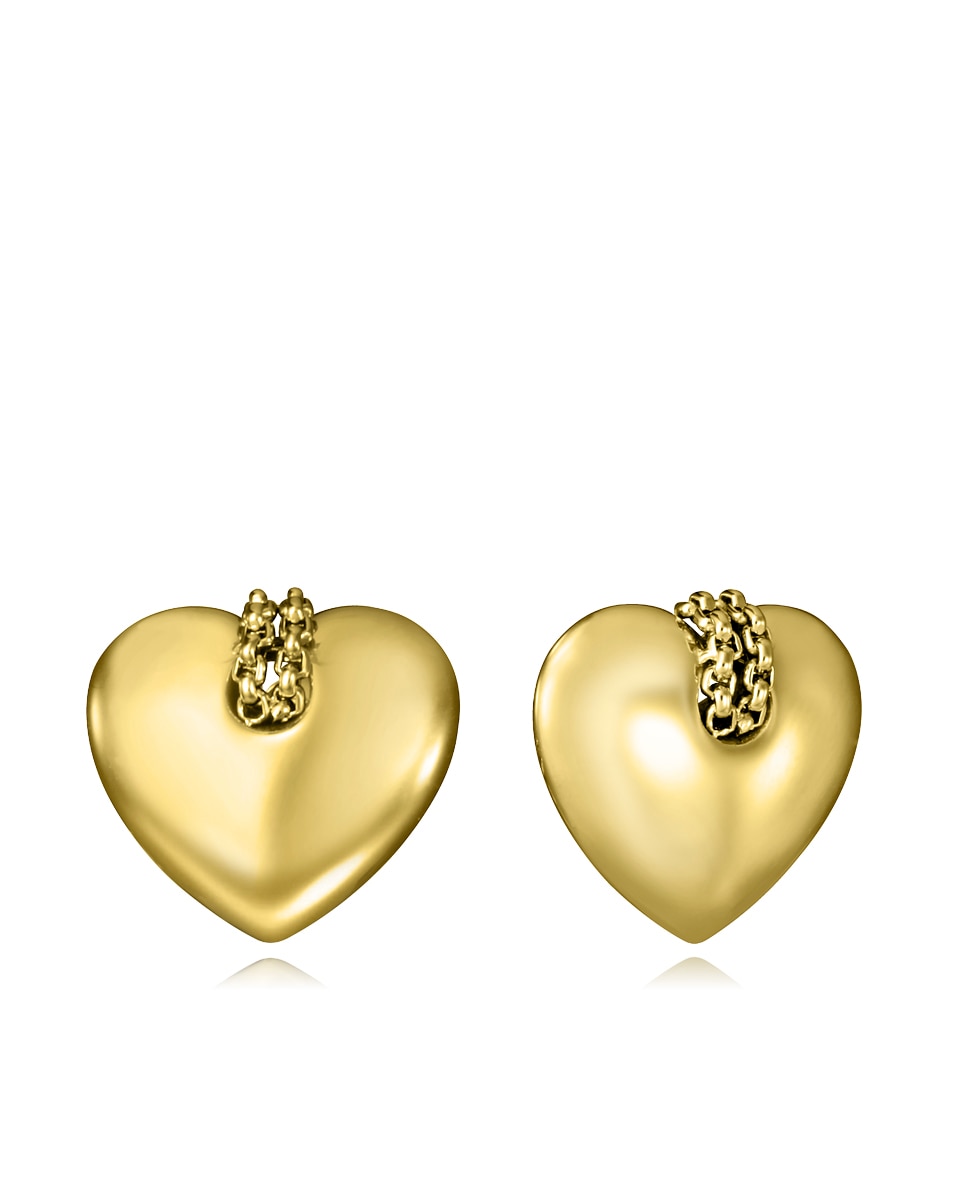 Brincos de Botão de Aço Ip Dourado Dourado-1