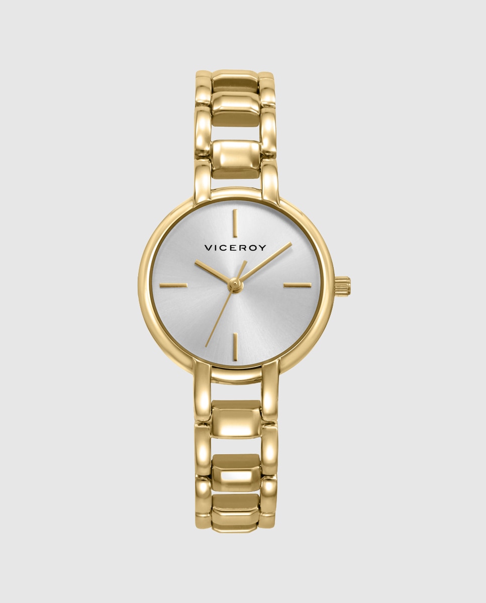 Imagem 0 de Relógio com Caixa e Bracelete de Aço Ip Dourado
