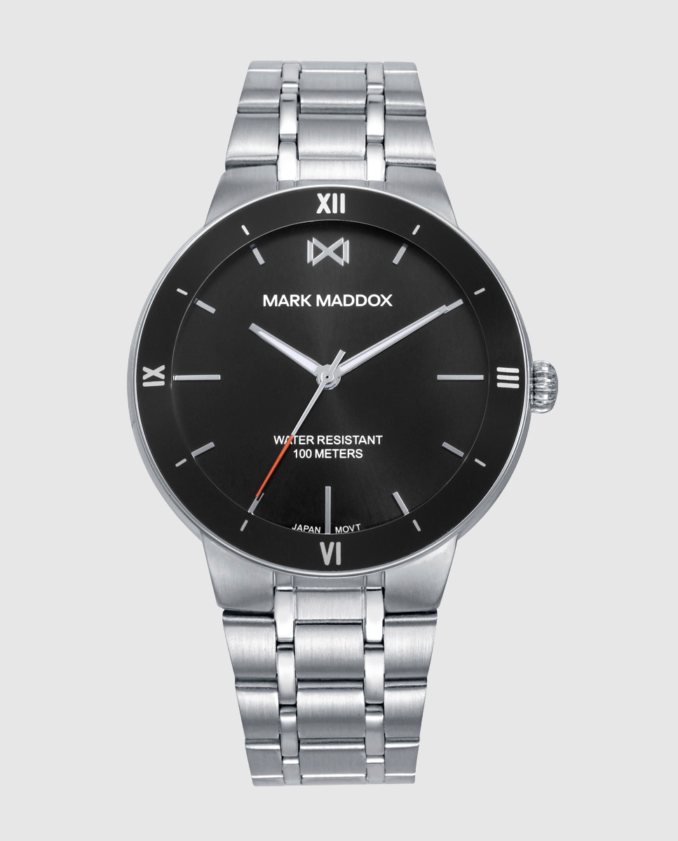 Imagem 0 de Relógio com Caixa de Aço e Bisel de Alumínio Preto e Bracelete de Aço