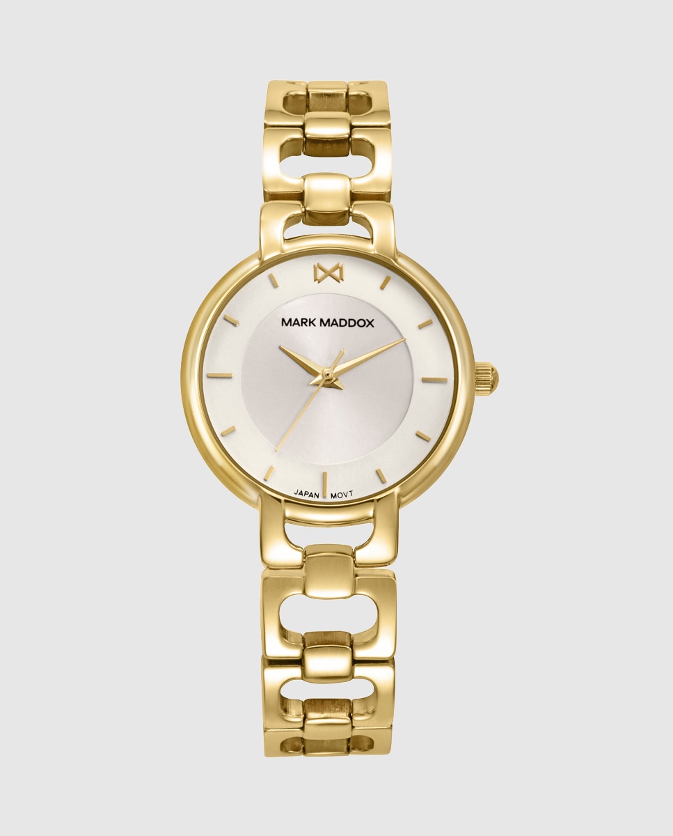 Imagem 0 de Relógio com Caixa e Bracelete de Aço Ip Dourado de Aço
