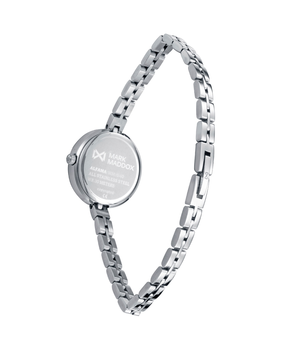 Relógio com Caixa e Bracelete de Aço Prateado-2