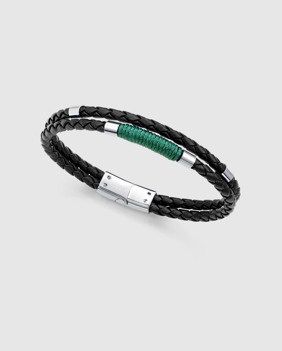 Imagem 0 de Pulseira Magnum de Aço e Pele