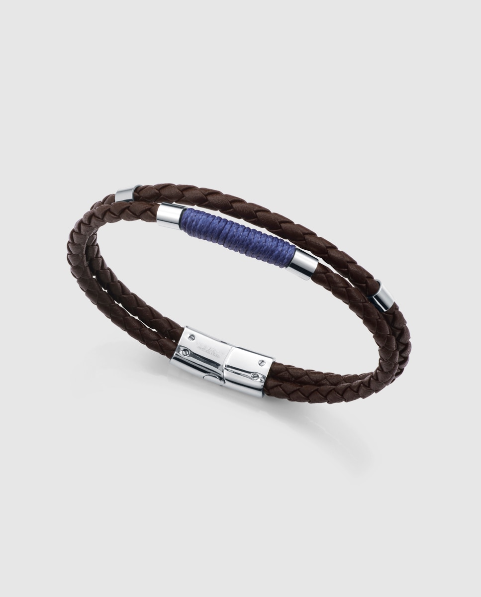 Imagem 0 de Pulseira Magnum de Aço e Pele