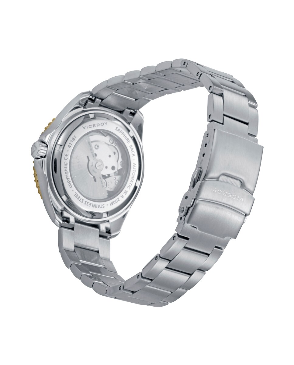 Relógio com Caixa e Bracelete de Aço Prateado-2