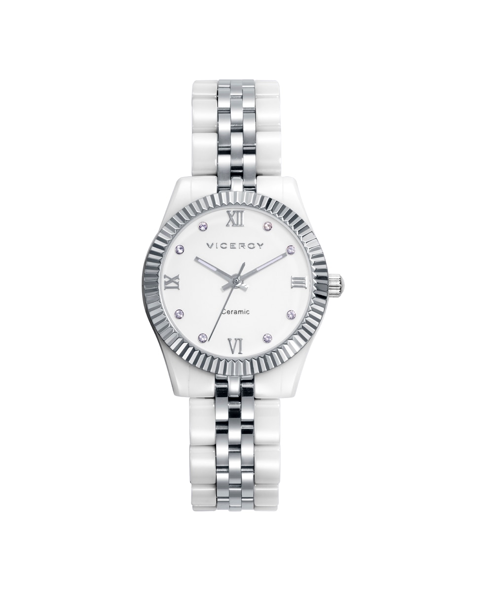 Imagem 0 de Relógio com Caixa e Bracelete de Aço e Motivo de Aço de Oferta