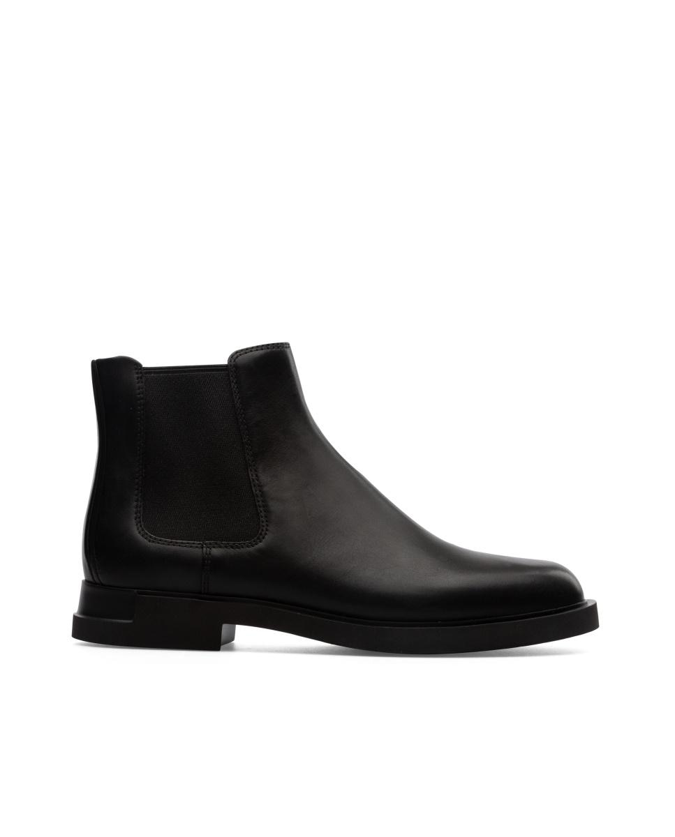 Botins Iman de Pele com Elástico Preto-1