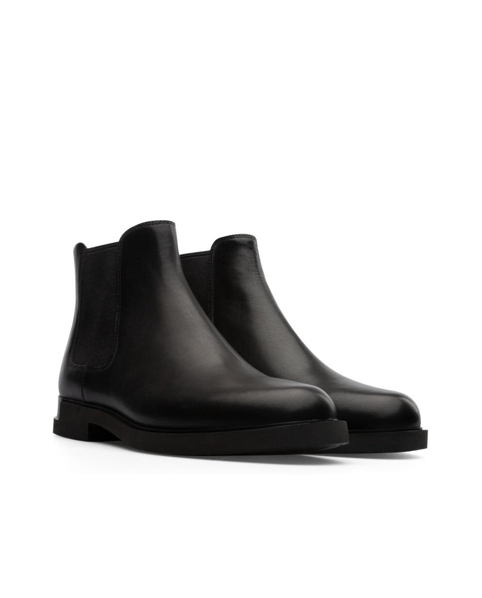 Botins Iman de Pele com Elástico Preto-2