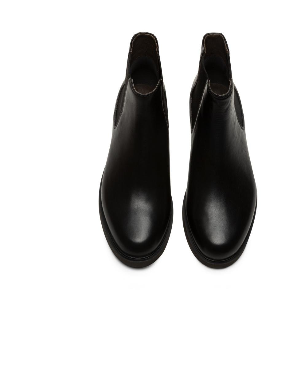 Botins Iman de Pele com Elástico Preto-3