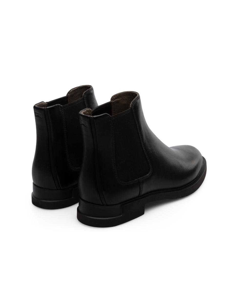 Botins Iman de Pele com Elástico Preto-4