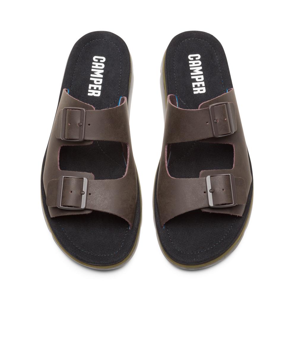 Sandálias de Pele Oruga Castanho-3