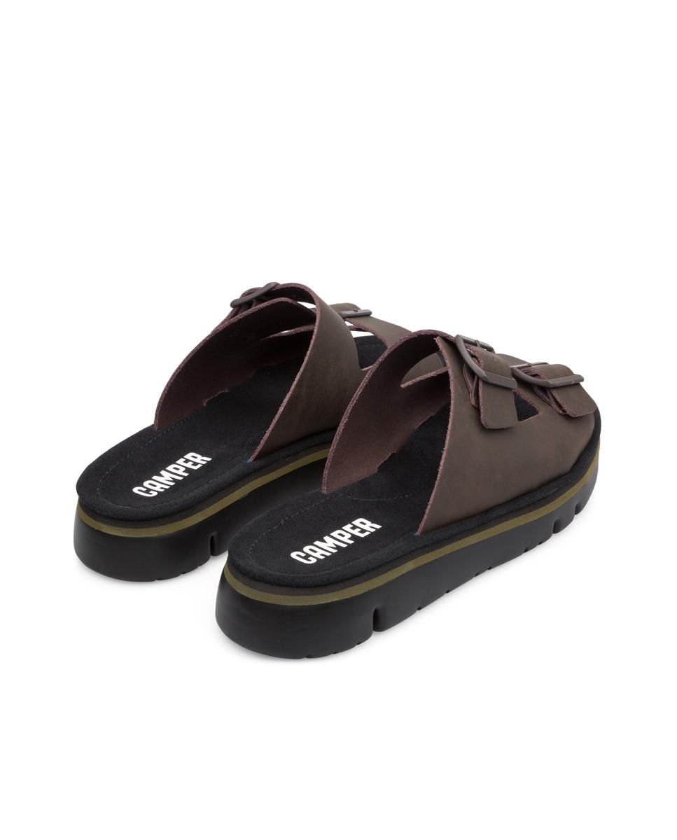 Sandálias de Pele Oruga Castanho-4