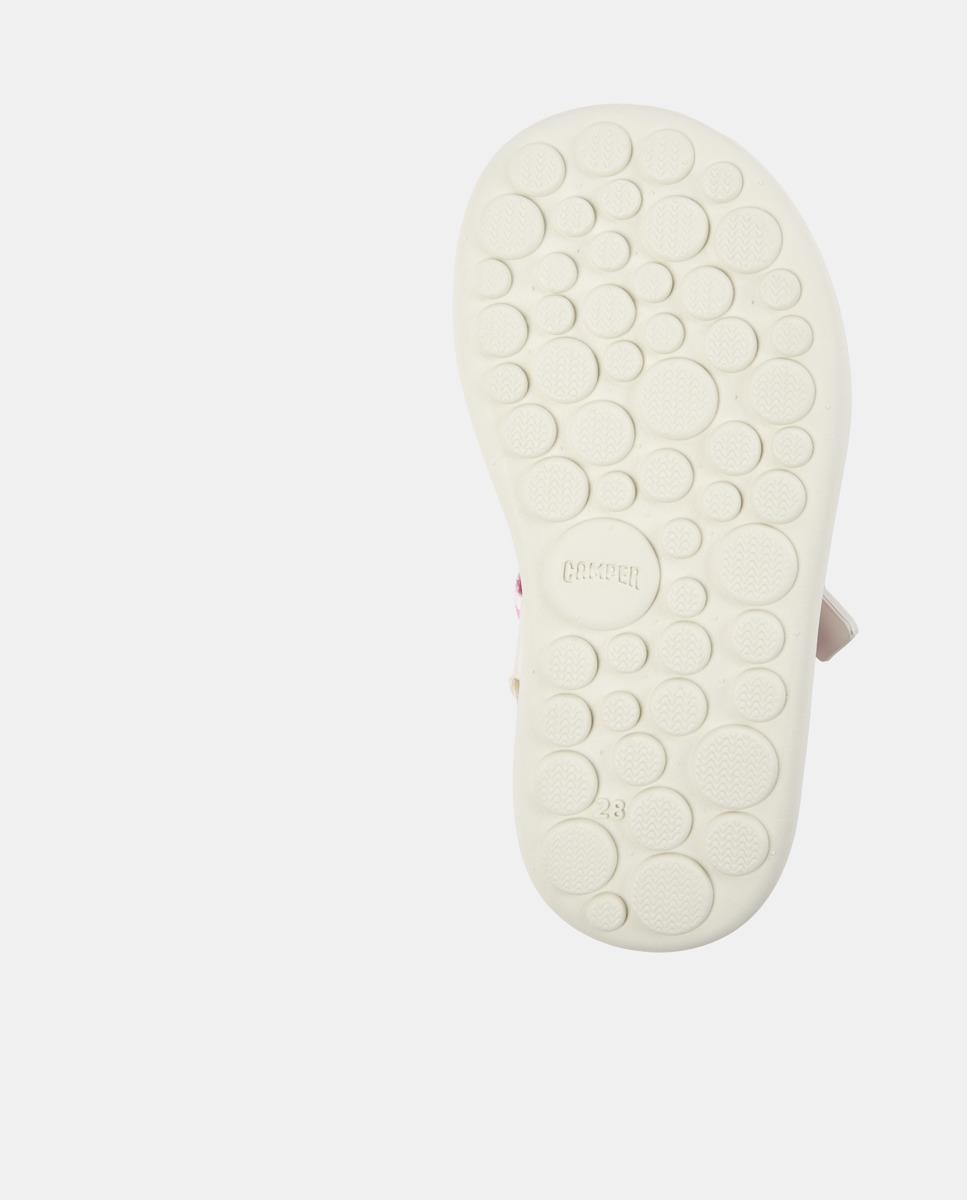 Sandálias Fechadas Infantil de Tecido com Velcro Rosa-5