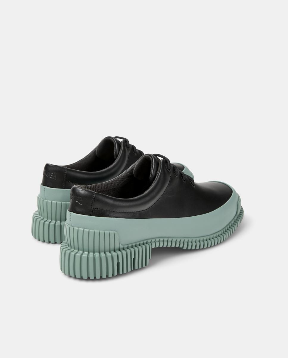 Sapatos de Cordões Pix Bicolor Preto / Verde-3