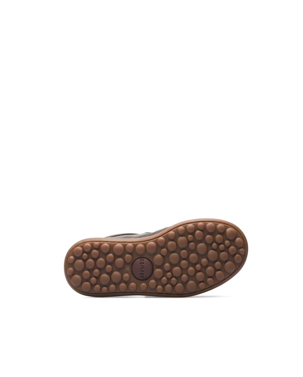Sapatilhas de Pele Pelotas Ariel Lisas com Velcro Camper Castanho-escuro-3