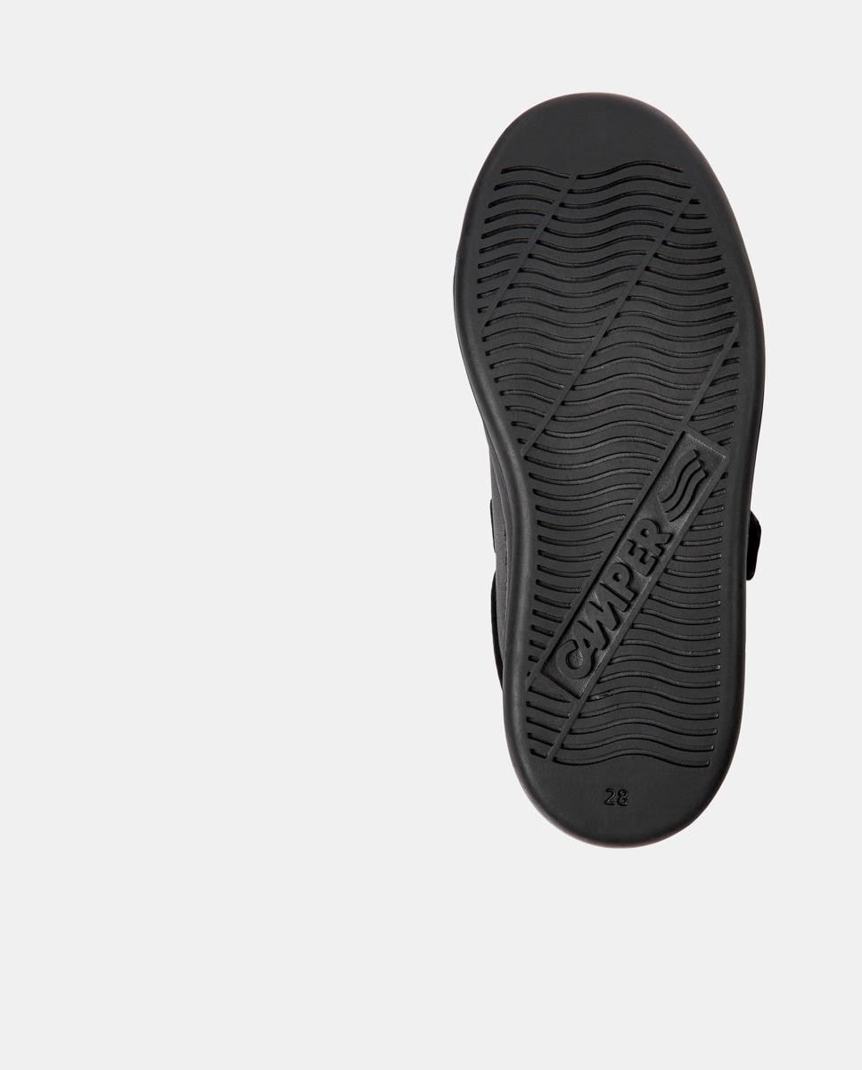 Sapatilhas de Pele Runner Four Lisas com Velcro e Atacadores Camper Preto-5