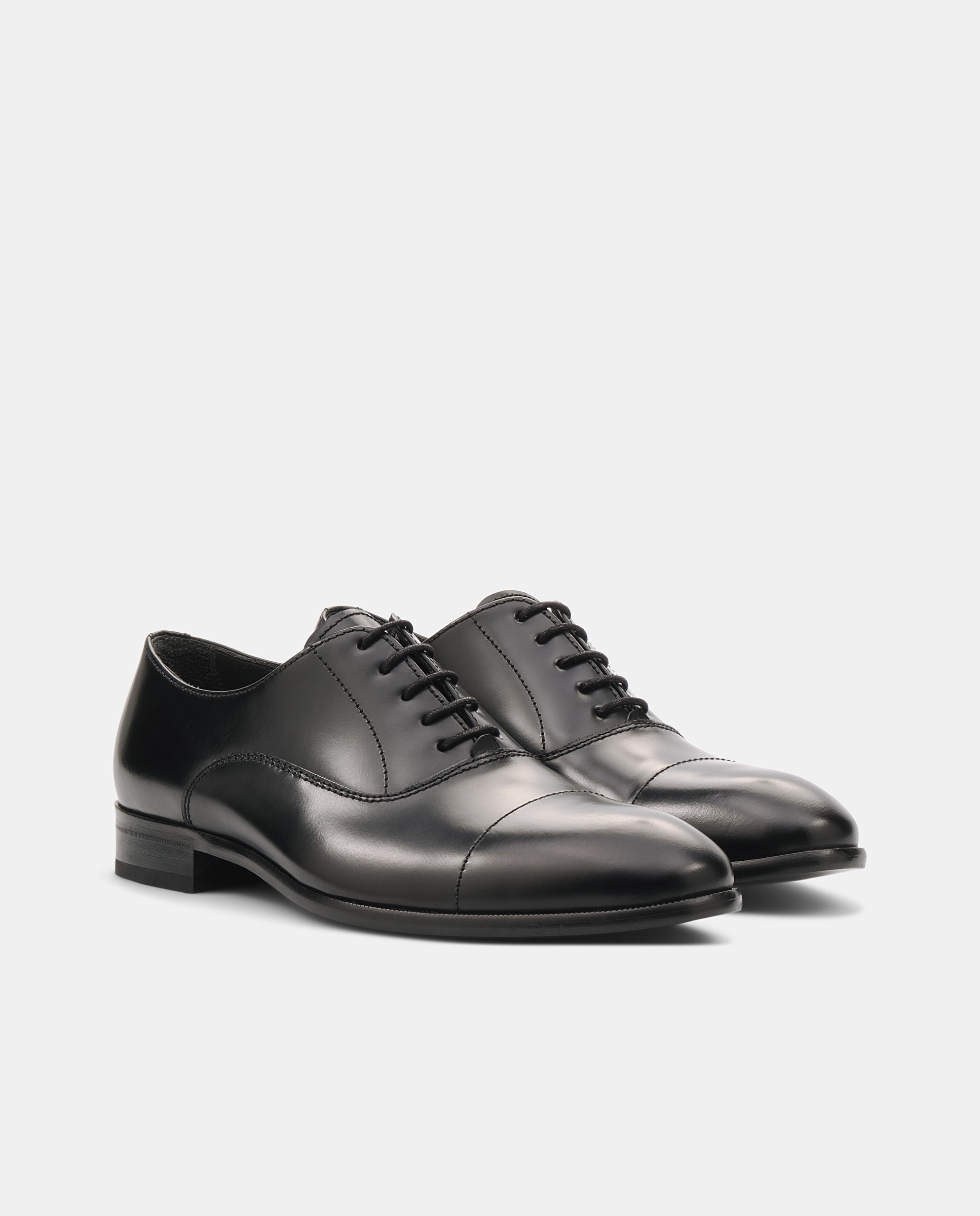 Sapatos Oxford Regent de Pele de Bovino em Preto Preto-2