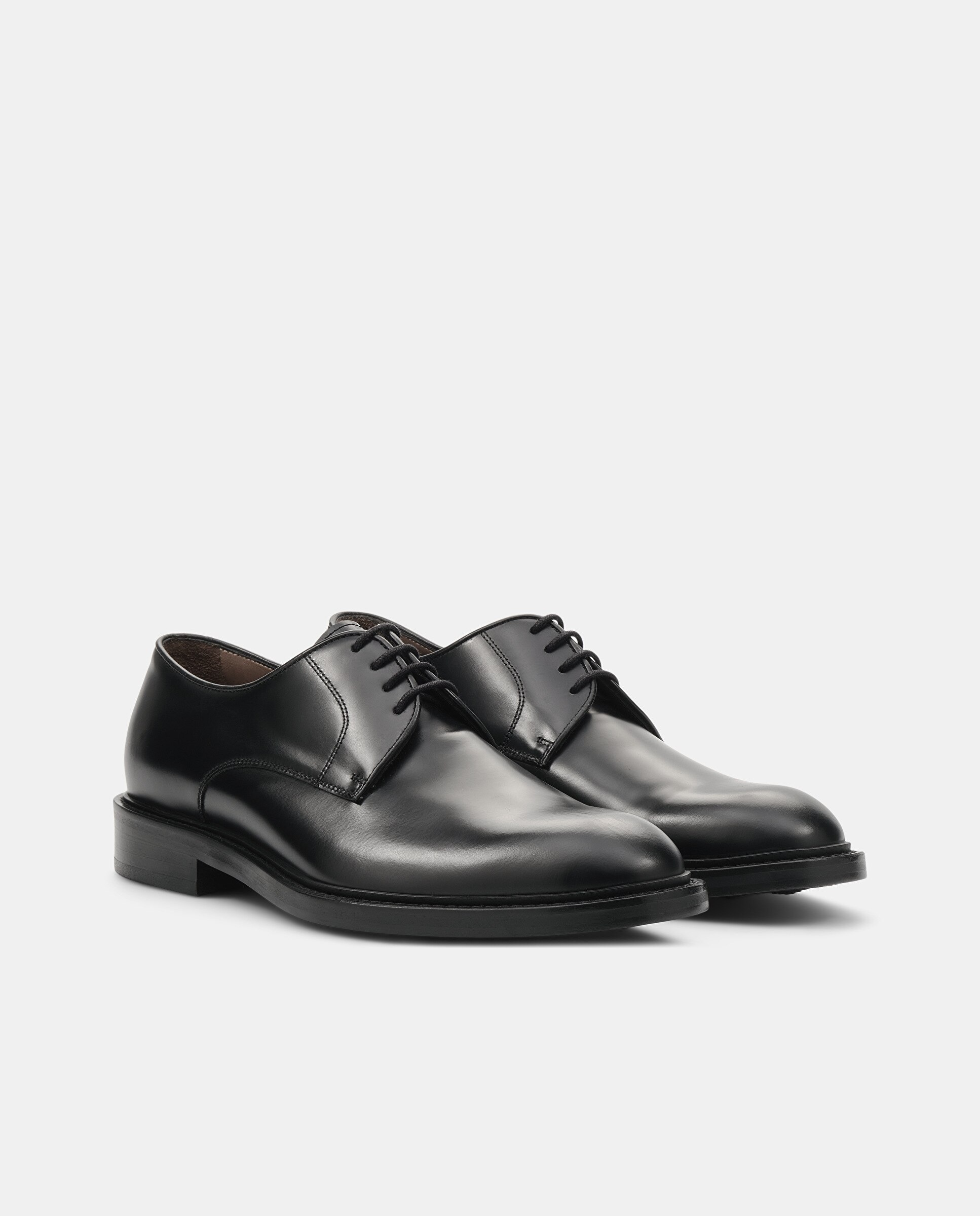 Sapatos de Cordões Harrys em Pele de Bovino em Preto Preto-2
